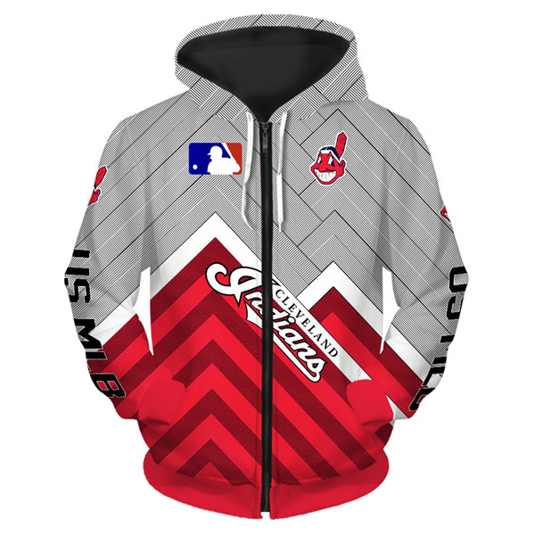 Cleveland Indians Hoodie 3D cheap baseball Sweatshirt for fan MLB