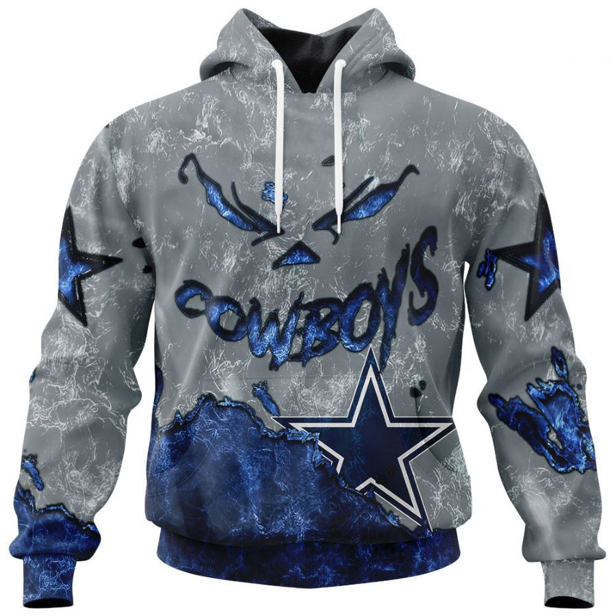 Dallas Cowboys Hoodie 3D devil eyes gift for fans