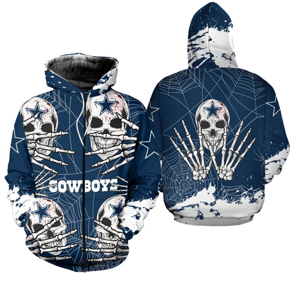 Dallas Cowboys Hoodie skull for Halloween graphic