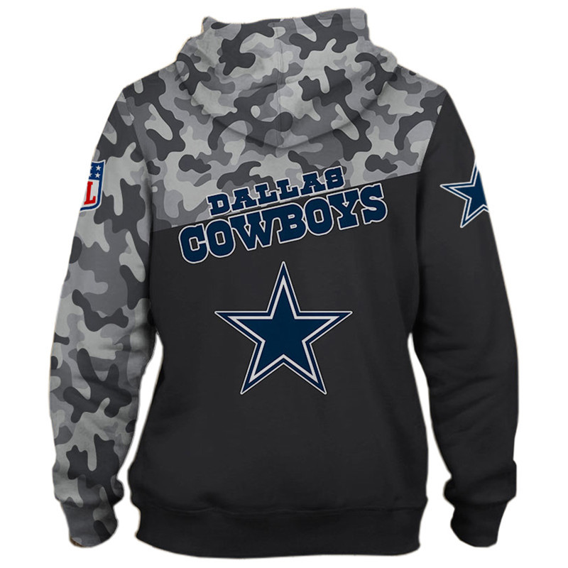 Dallas Cowboys Military Hoodies 3D Sweatshirt Long Sleeve New Season