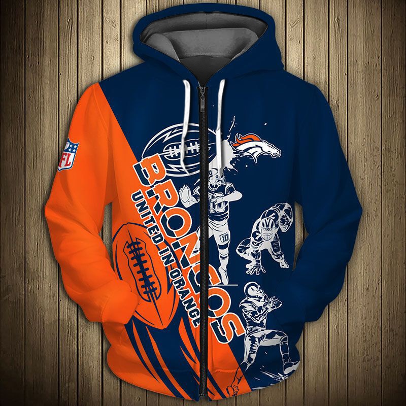 Denver Broncos Hoodie 3D Cartoon player cute Sweatshirt