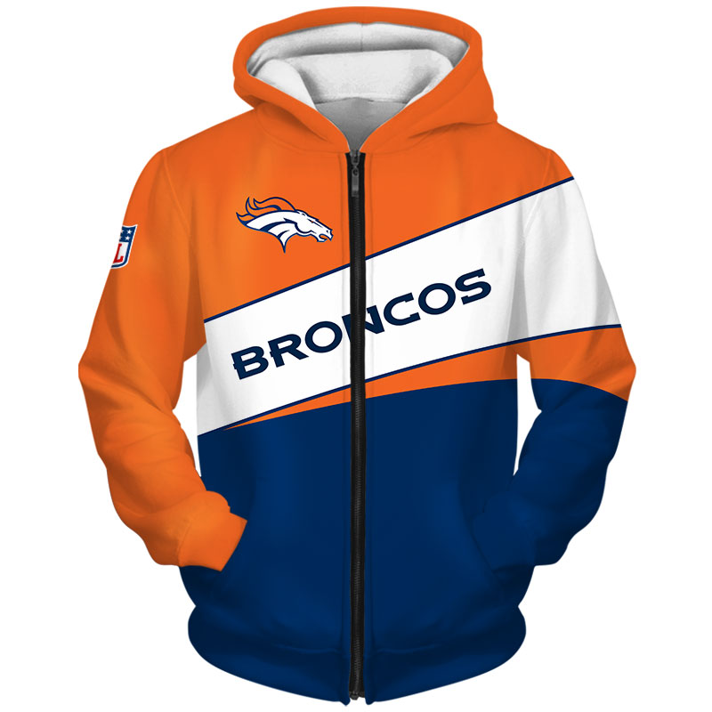 Denver Broncos Hoodie 3D Long Sleeve Pullover new season
