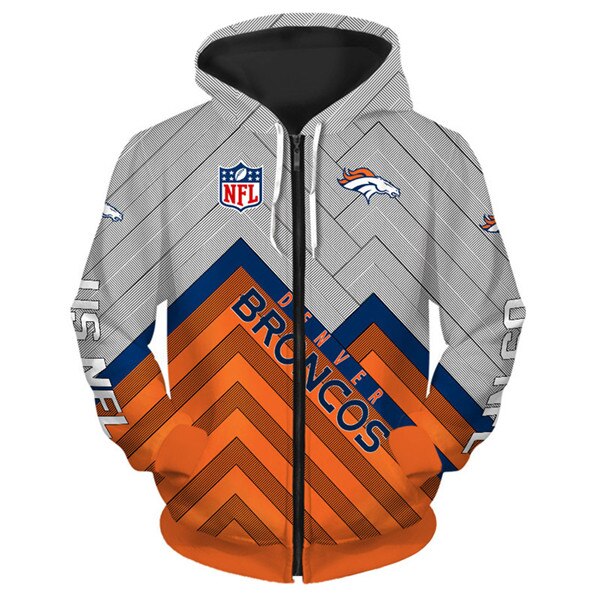 Denver Broncos Hoodie 3D cheap Long Sweatshirt Pullover size S-5XL