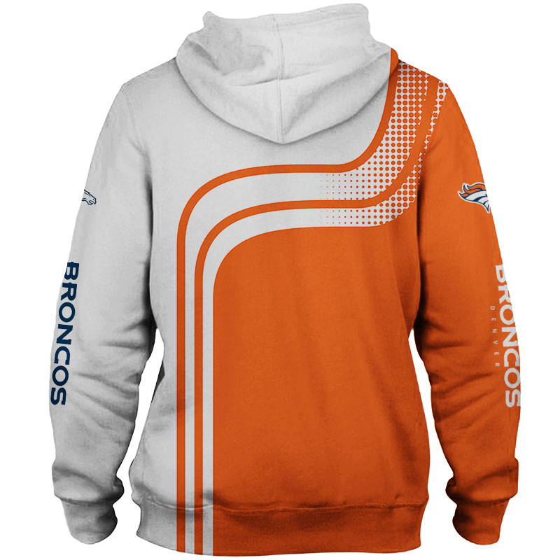 Denver Broncos Hoodie 3D one way Sweatshirt