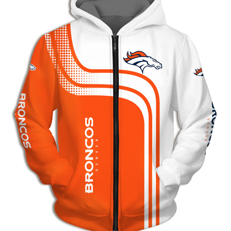 Denver Broncos Hoodie 3D one way Sweatshirt