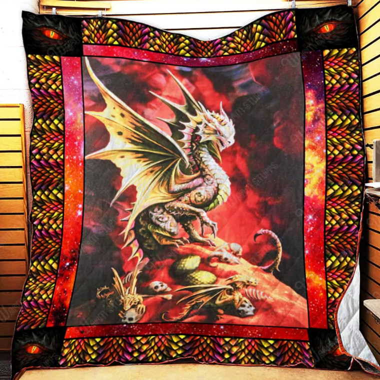 Desert Dragon 3D Customized Quilt Blanket