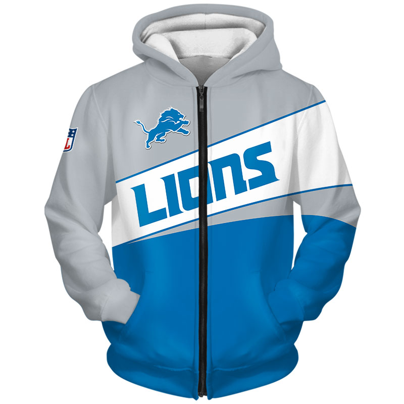 Detroit Lions Hoodie 3D Long Sleeve Pullover new season