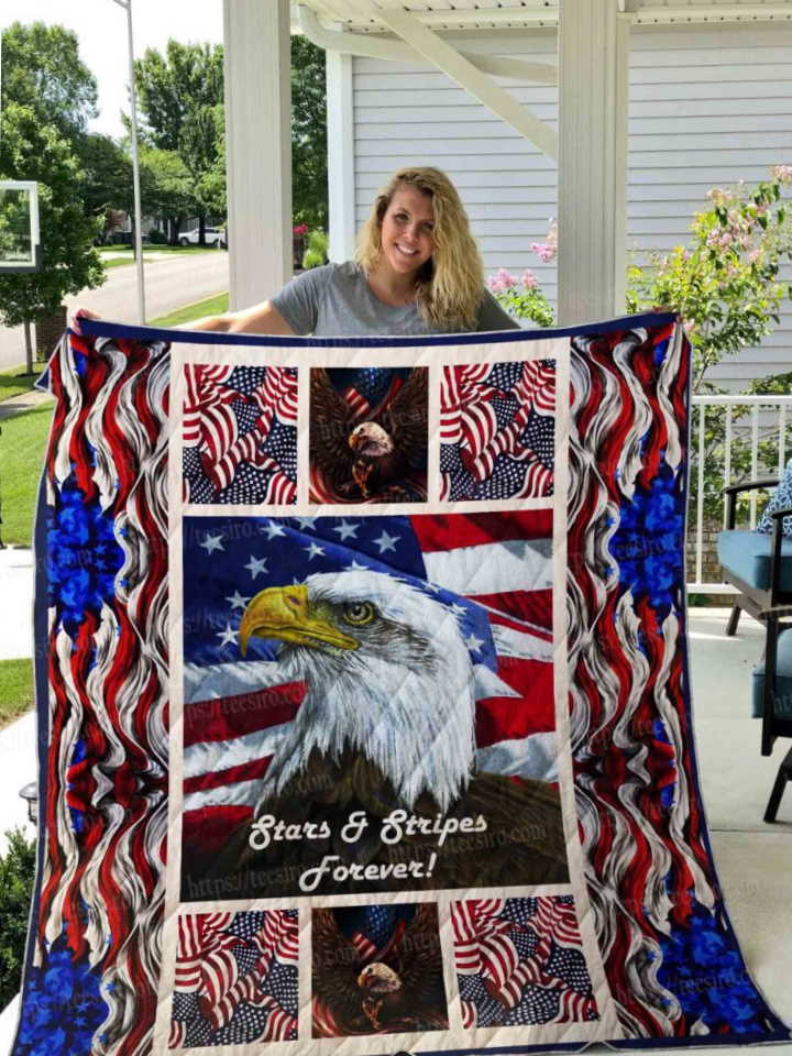 Eagle And American 3D Quilt Blanket