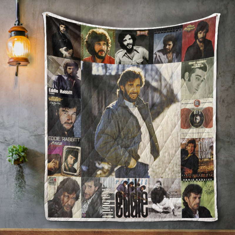 Eddie Rabbitt Album Covers 3D Quilt Blanket