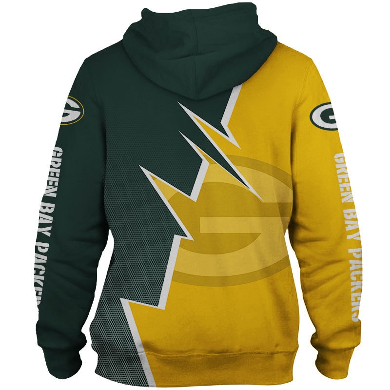 Green Bay Packers Hoodie Zigzag graphic Sweatshirt gift for fans