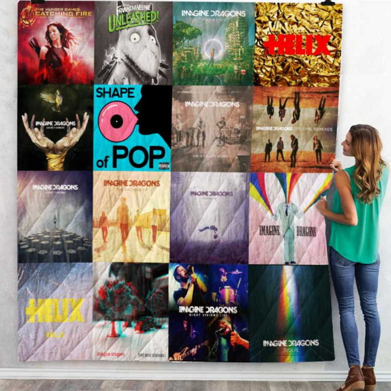 Imagine Dragons 3D Customized Quilt Blanket