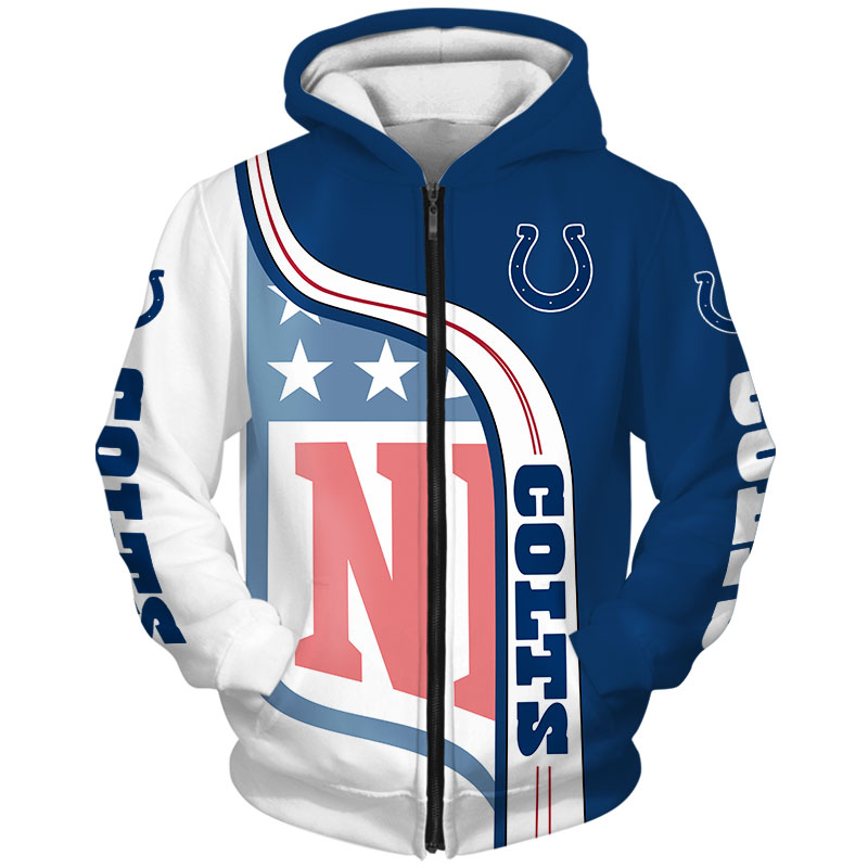 Indianapolis Colts 3D Hoodie Pullover Sweatshirt NFL for fans