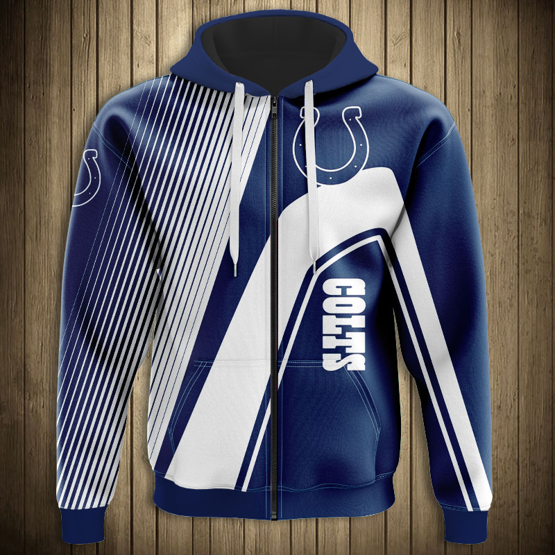 Indianapolis Colts 3D Zip Hoodie cheap Sweatshirt Pullover NFL