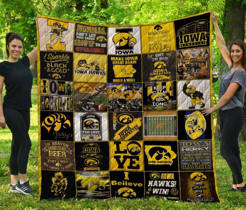 Iowa Hawkeyes 3D Customized Quilt Blanket