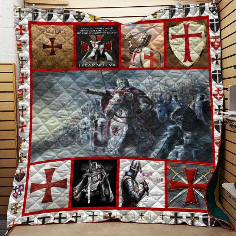 Knight Of Templar Quilt Blanket E