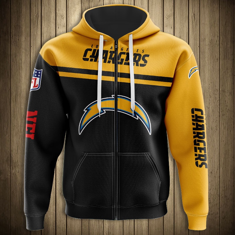 Los Angeles Chargers 3D Skull Zip Hoodie Pullover Sweatshirt for fans