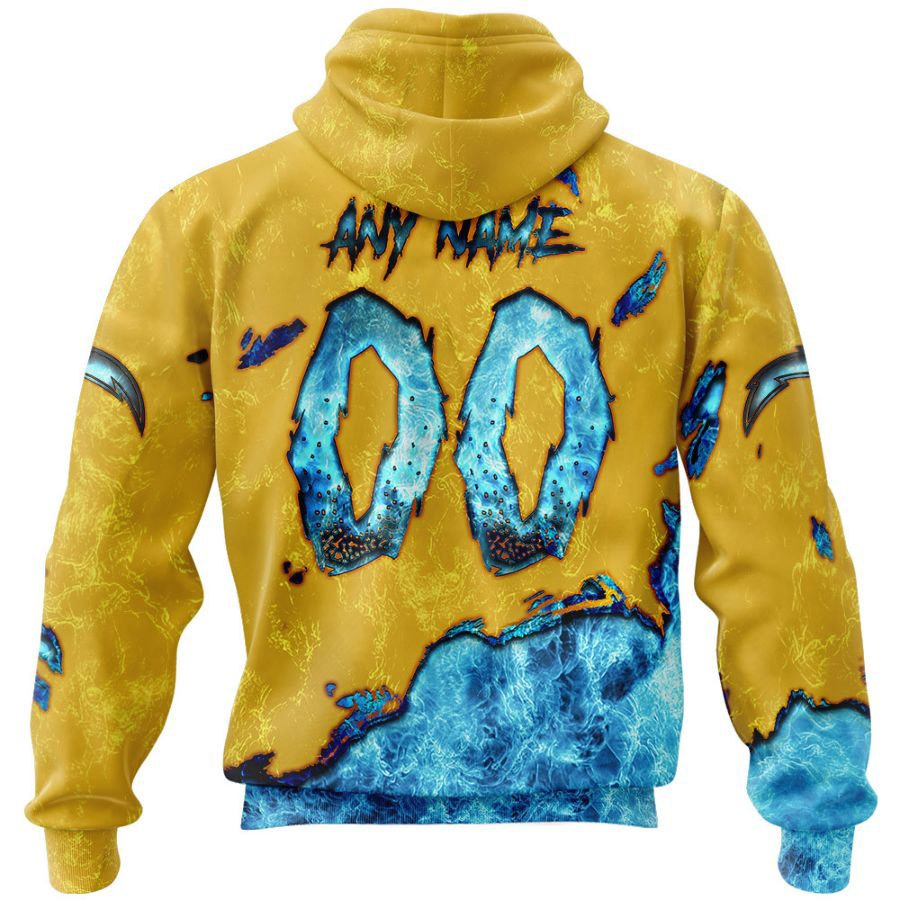 Los Angeles Chargers Hoodie 3D devil eyes gift for fans