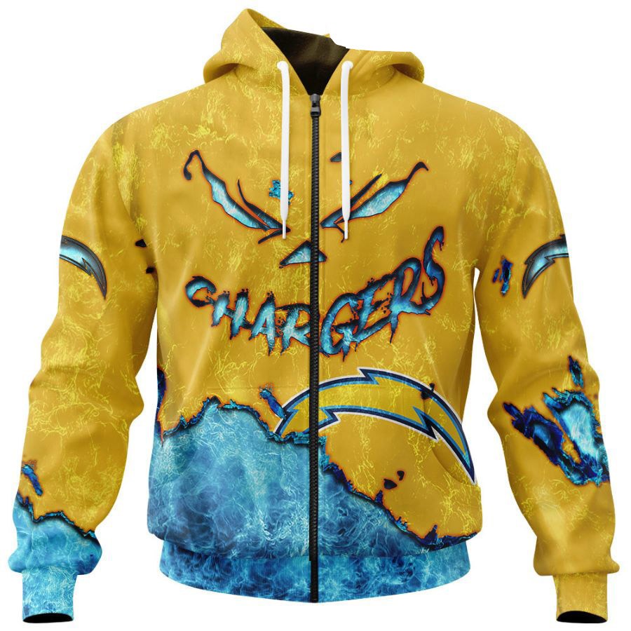 Los Angeles Chargers Hoodie 3D devil eyes gift for fans