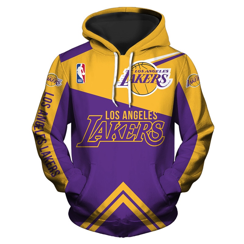 Los Angeles Lakers Hoodie 3D cheap basketball Sweatshirt for fans NBA