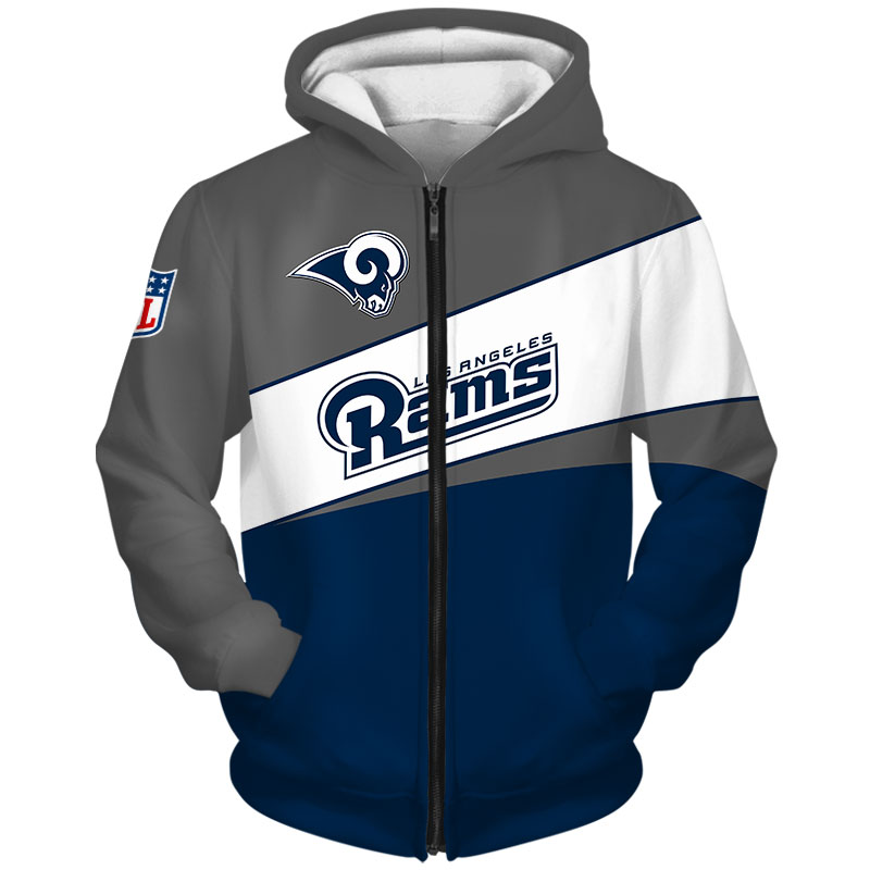 Los Angeles Rams Hoodie 3D Long Sleeve Pullover new season