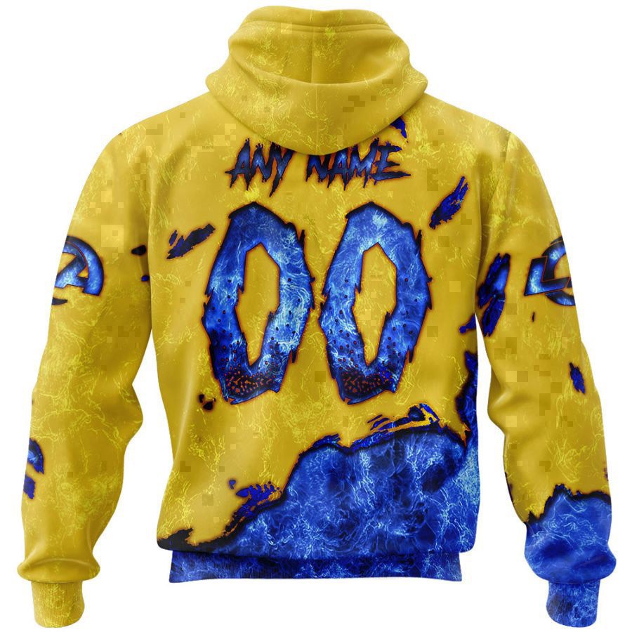 Los Angeles Rams Hoodie 3D devil eyes gift for fans