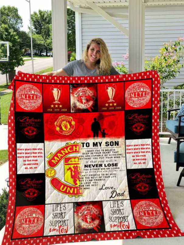 Manchester United 3D Customized Quilt Blanket