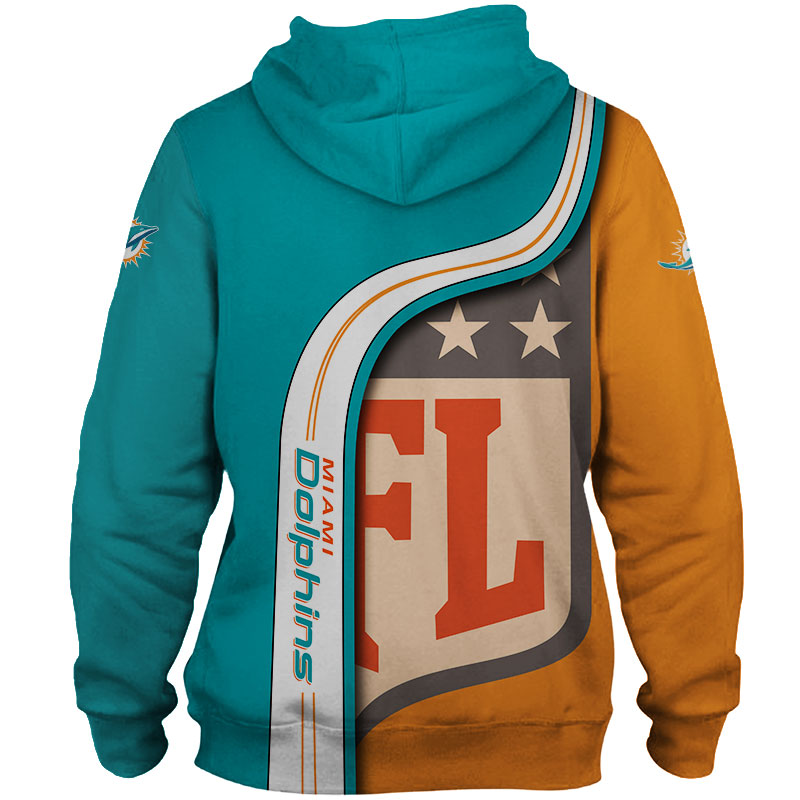 Miami Dolphins 3D Hoodie Pullover Sweatshirt NFL for fans