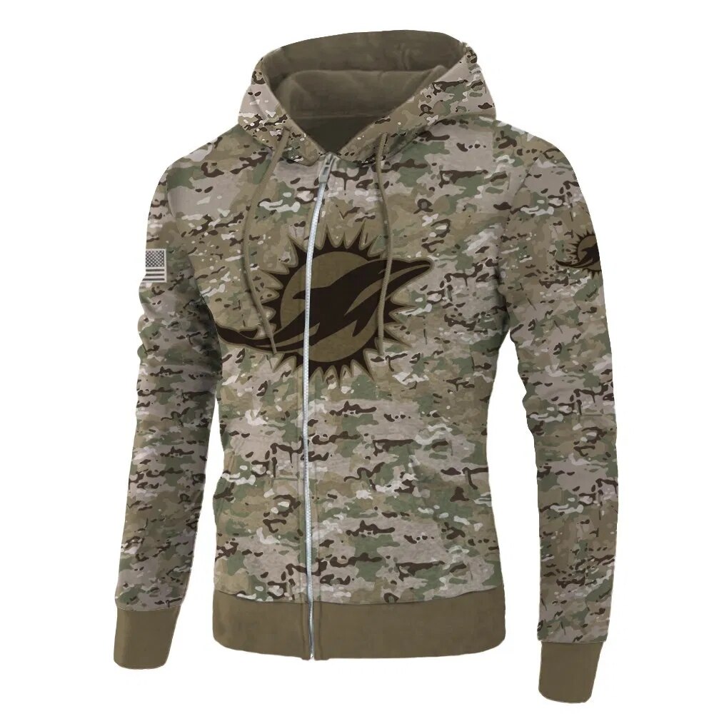 Miami Dolphins Hoodie Army graphic Sweatshirt Pullover gift for fans