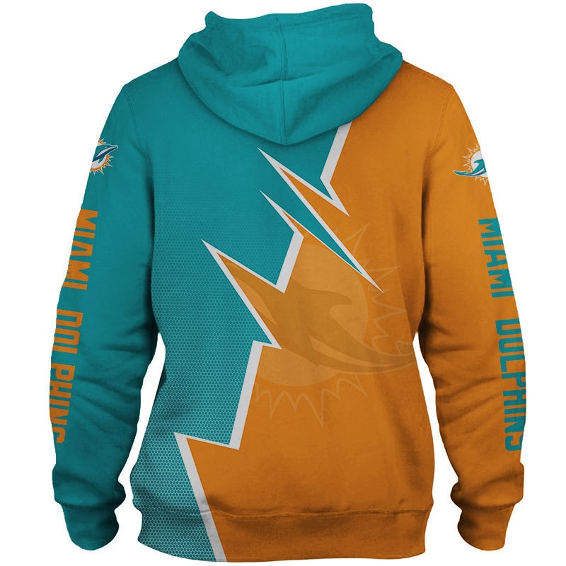 Miami Dolphins Hoodie Zigzag graphic Sweatshirt gift for fans
