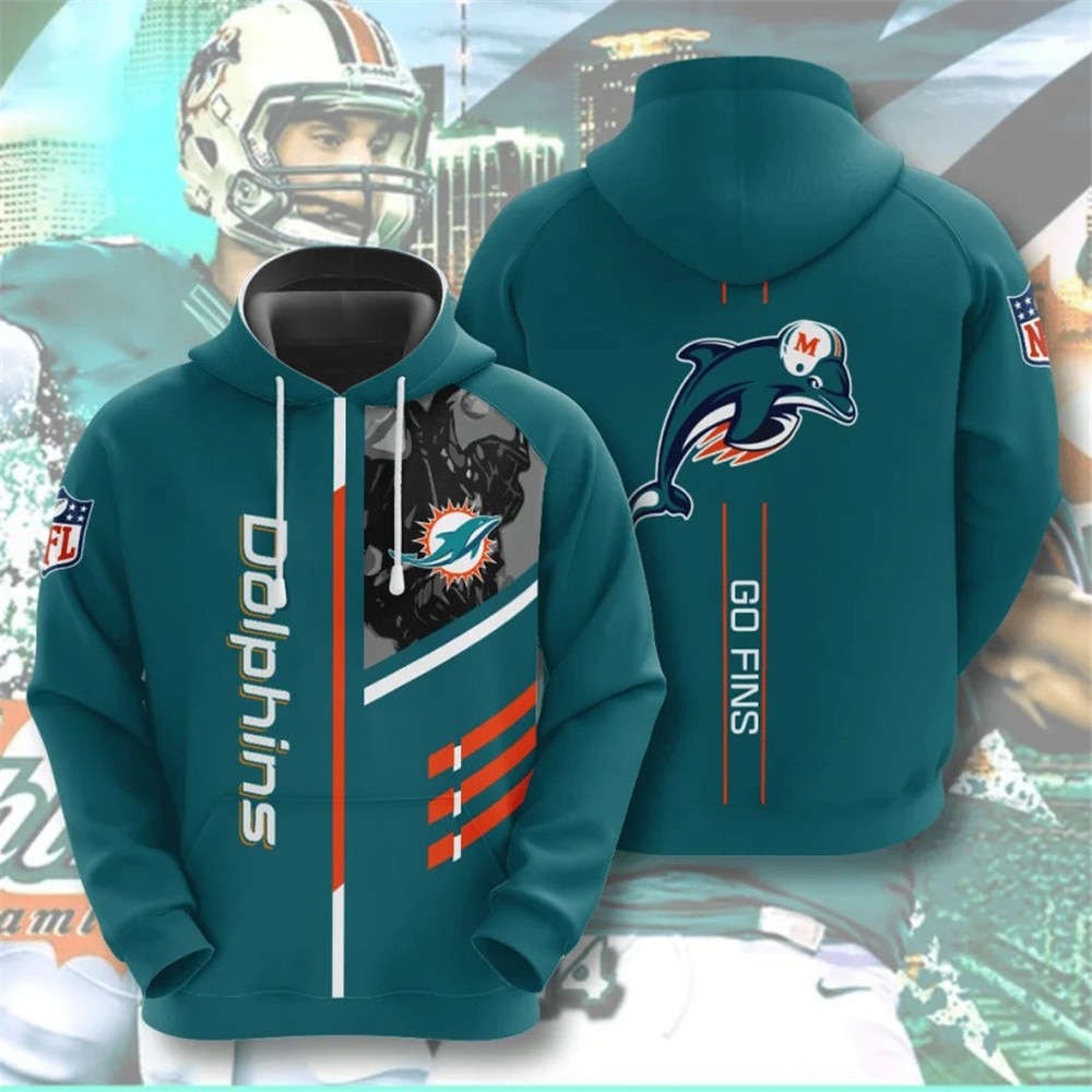 Miami Dolphins Hoodies 3 lines graphic gift for fans