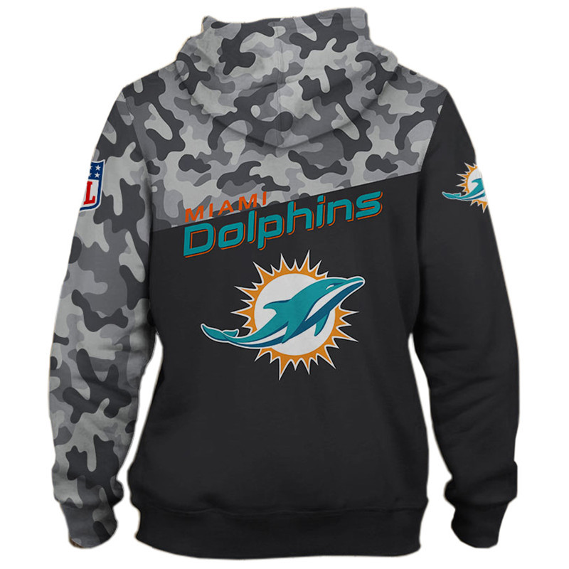 Miami Dolphins Military Hoodies 3D Sweatshirt Long Sleeve New Season