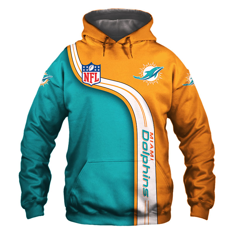 Miami Dolphins Zip Hoodie 3D cute Sweatshirt Pullover gift for fans