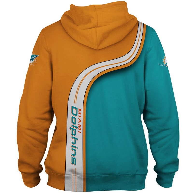 Miami Dolphins Zip Hoodie 3D cute Sweatshirt Pullover gift for fans