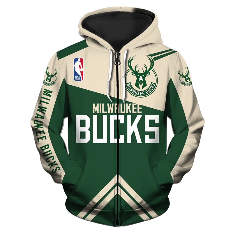 Milwaukee Bucks Hoodie 3D cheap basketball Sweatshirt for fans NBA
