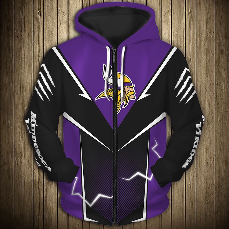 Minnesota Vikings Hoodie lightning graphic gift for men