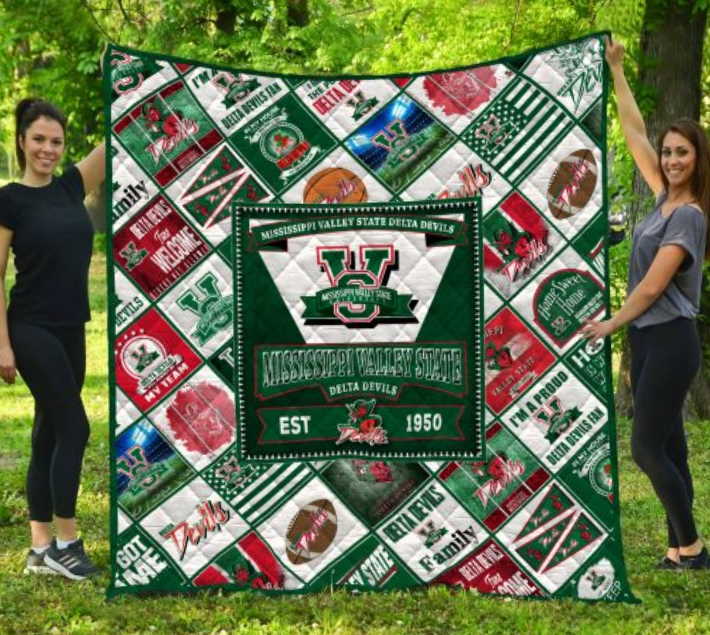 Ncaa Mississippi Valley State Delta Devils 3D Customized Quilt Blanket