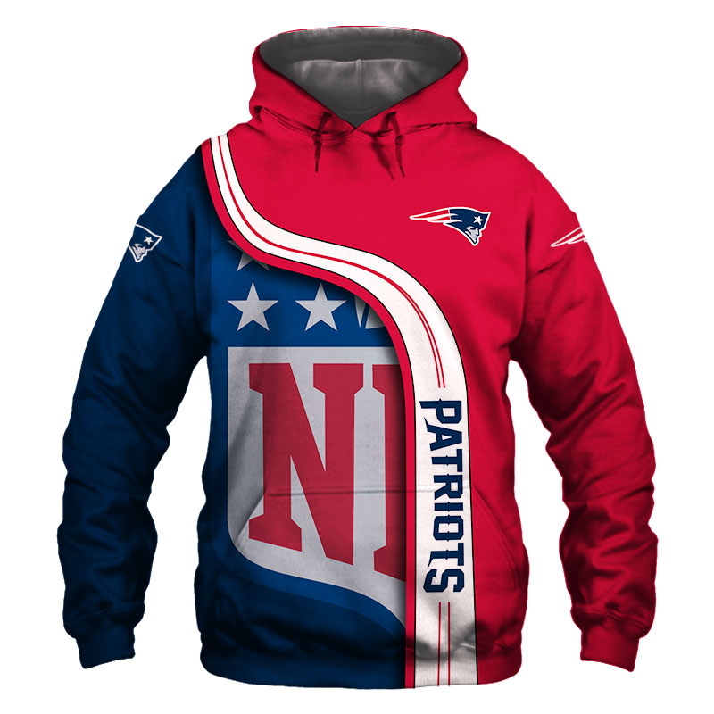 New England Patriots 3D Hoodie Pullover Sweatshirt NFL for fans