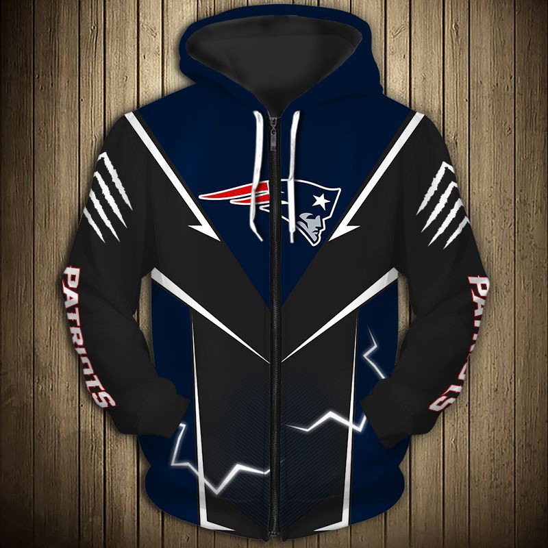 New England Patriots Hoodie lightning graphic gift for men