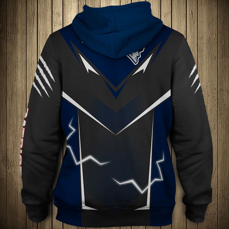 New England Patriots Hoodie lightning graphic gift for men