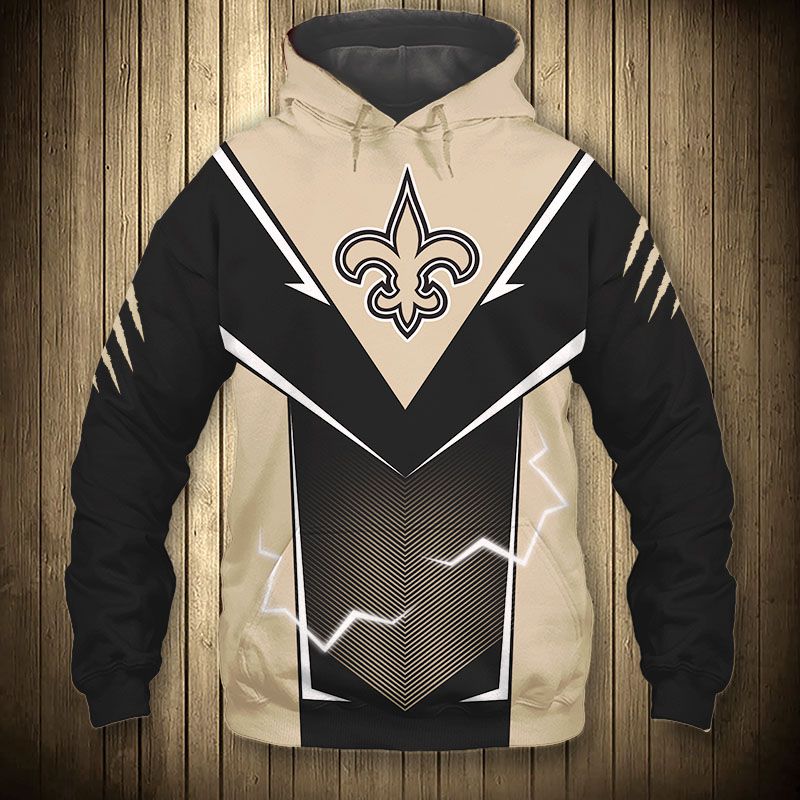 New Orleans Saints Hoodie lightning graphic gift for men
