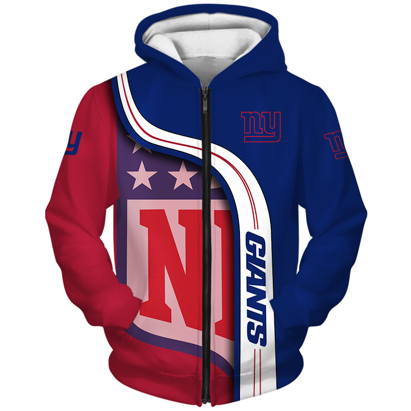 New York Giants 3D Hoodie Pullover Sweatshirt NFL for fans