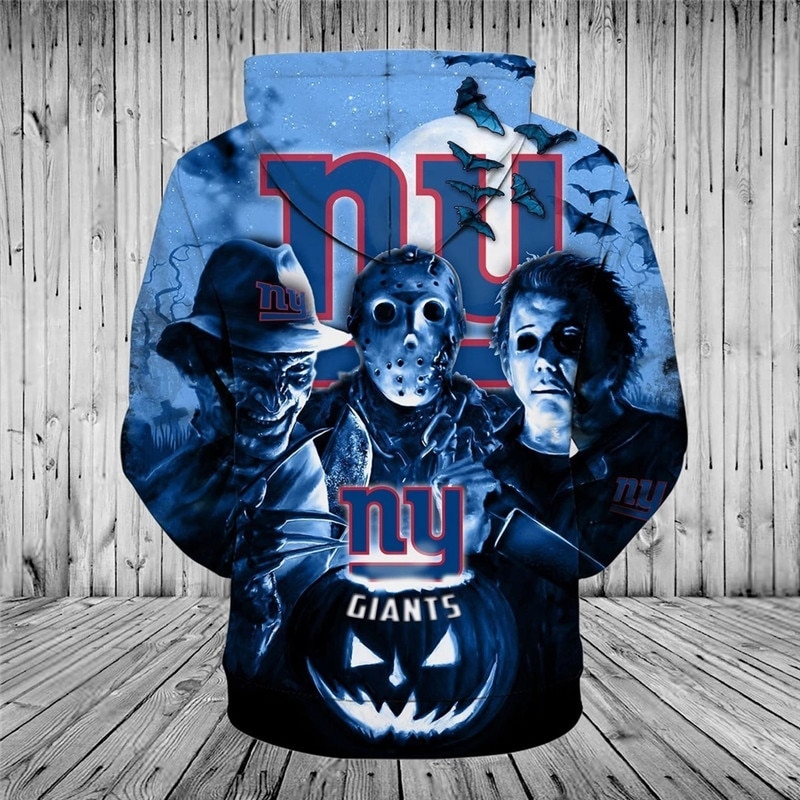 New York Giants hoodie 3D cheap Horror night Halloween Pullover NFL