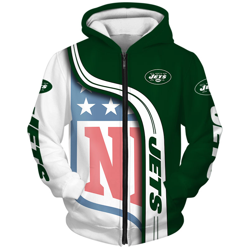 New York Jets 3D Hoodie Pullover Sweatshirt NFL for fans