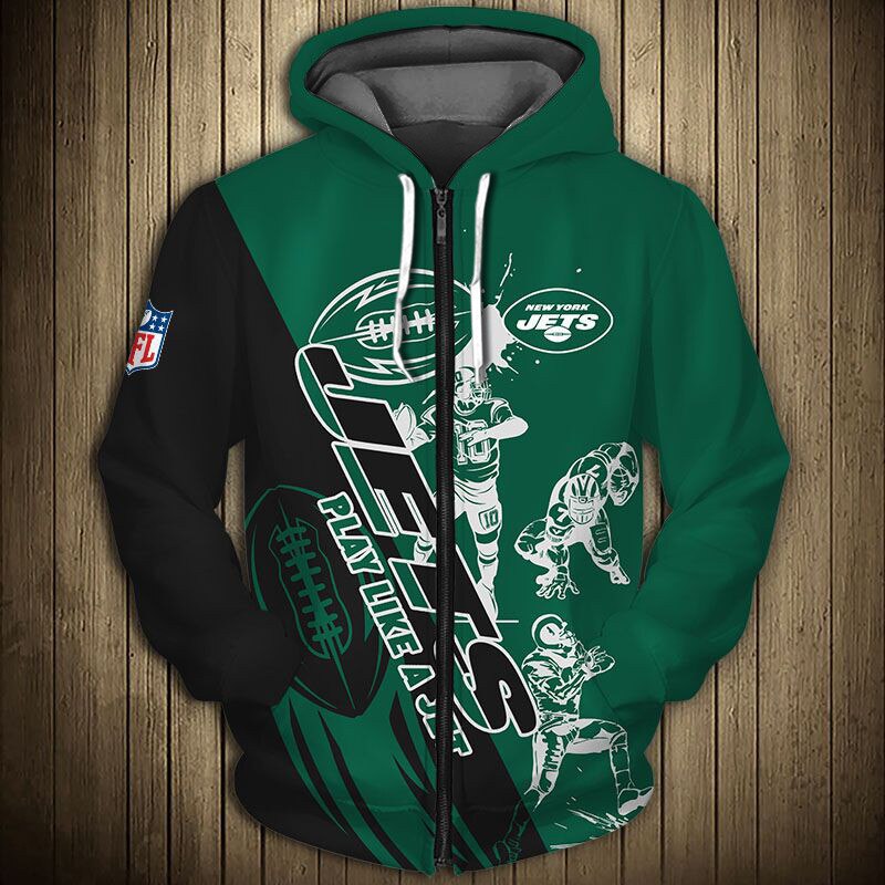 New York Jets Hoodie 3D Cartoon player cute Sweatshirt