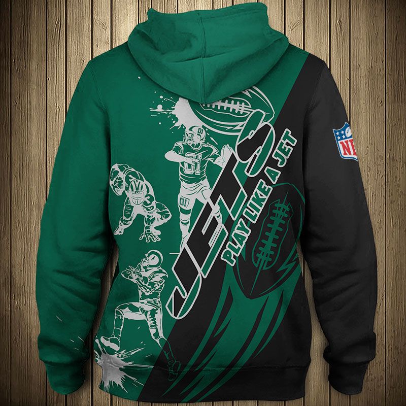 New York Jets Hoodie 3D Cartoon player cute Sweatshirt