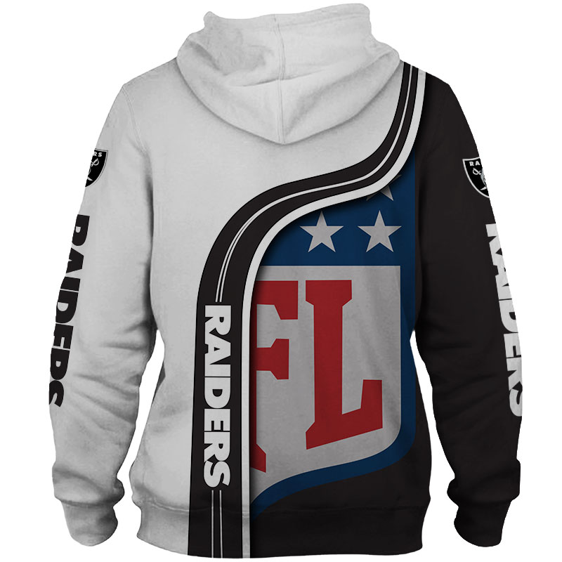 Oakland Raiders 3D Hoodie Pullover Sweatshirt NFL for fans