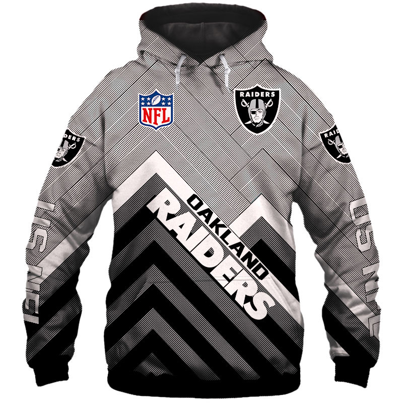 Oakland Raiders Hoodie 3D cheap Long Sweatshirt Pullover size S-5XL
