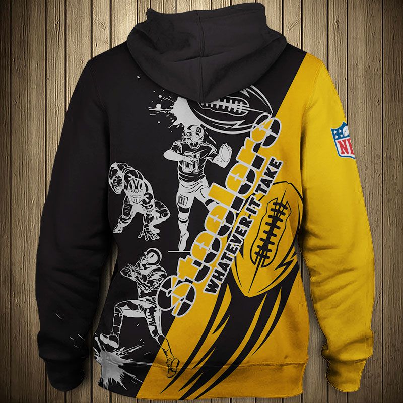 Pittsburgh Steelers Hoodie 3D Cartoon player cute Sweatshirt