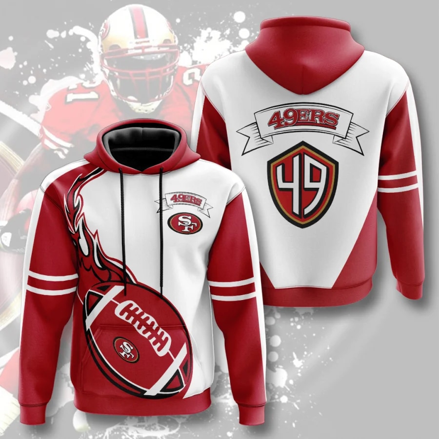 San Francisco 49ers Hoodie Flame Balls Style #1 graphic gift for fans