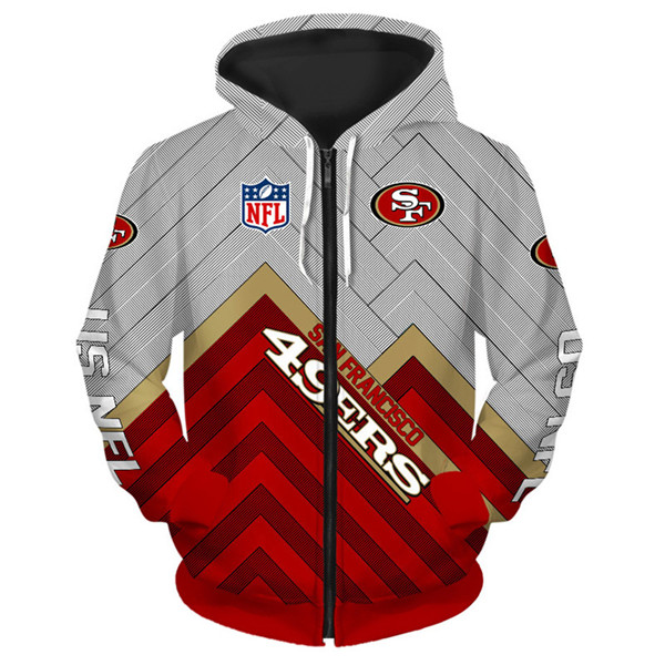 San Francisco 49ers Hoodie 3D cheap Long Sweatshirt Pullover size S-5XL